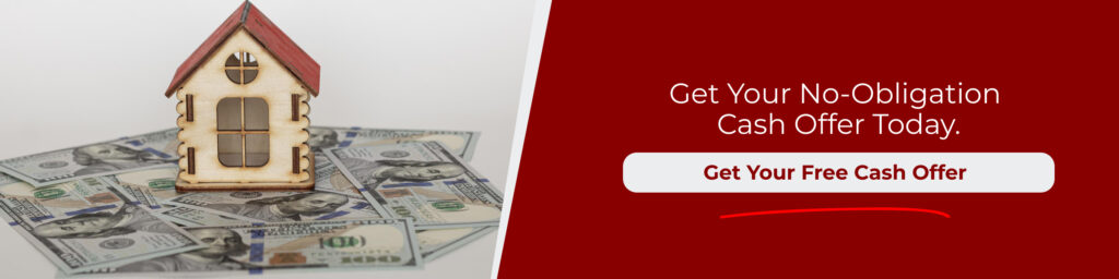 How to Sell Your Phoenix Home Without a Realtor CTA showing model house on cash with prompt to get a no obligation cash offer today