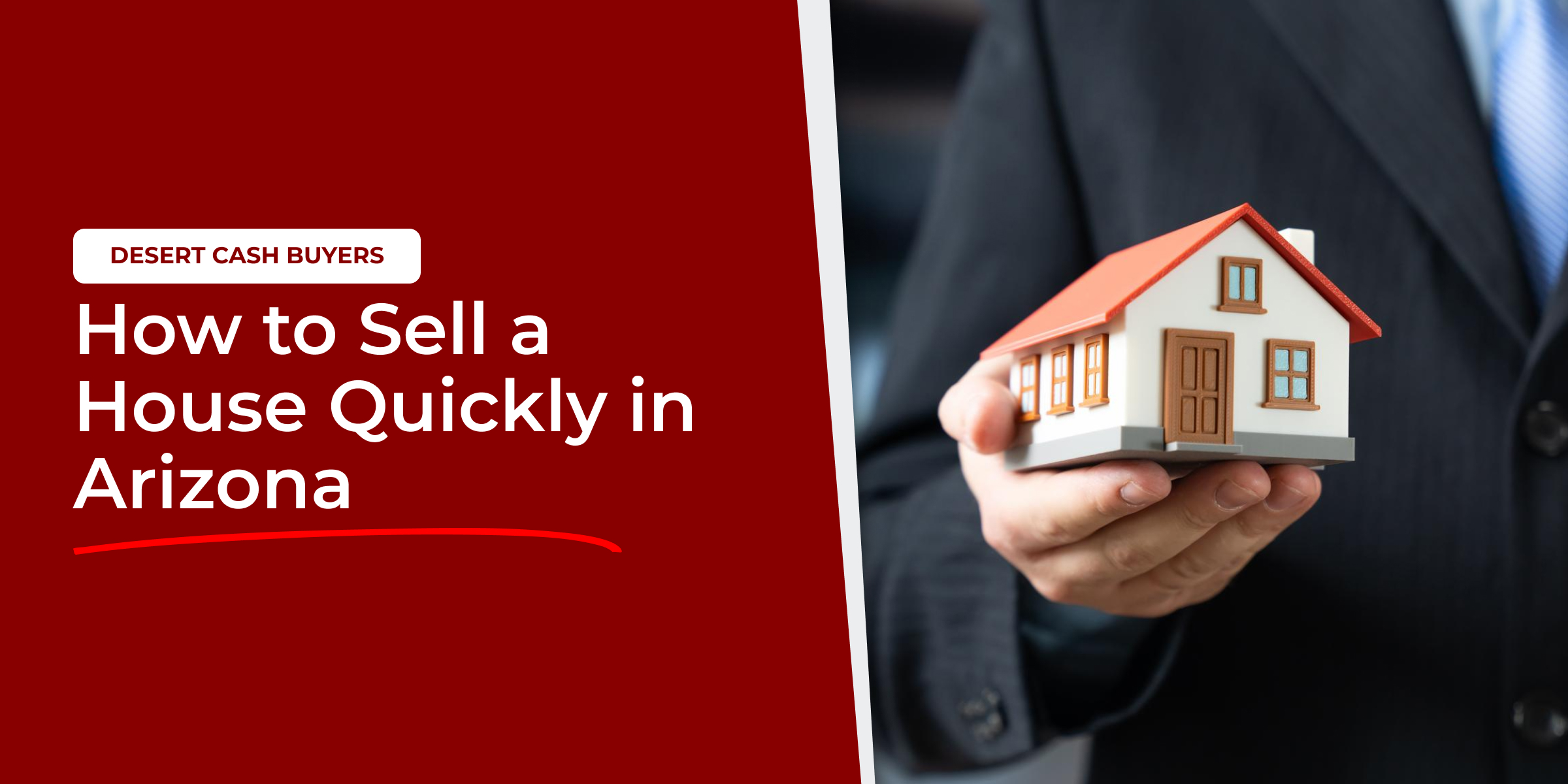 Person holding a model home showing how to sell a house quickly in Arizona through a fast cash sale.