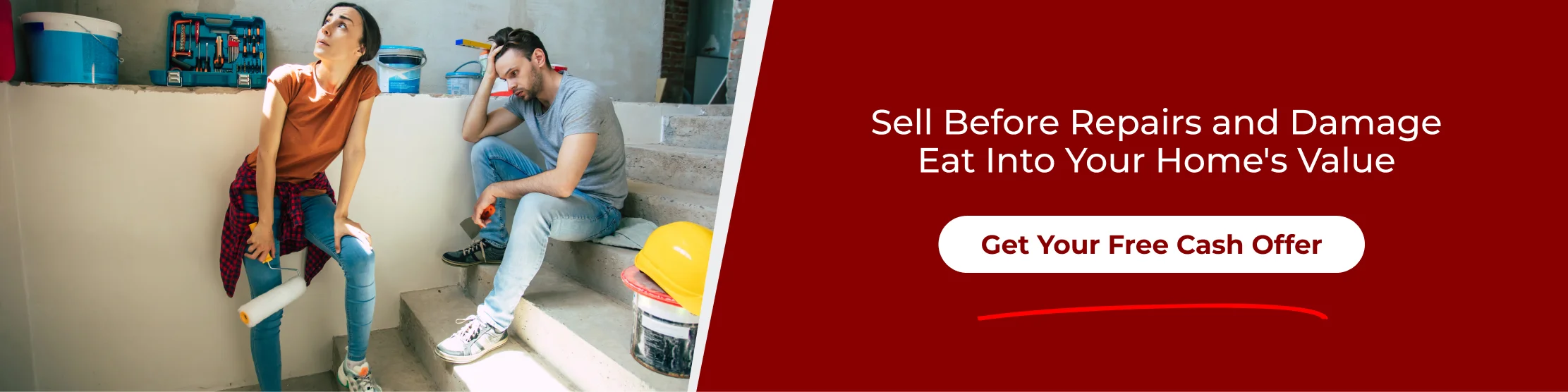 Arizona homeowners weigh costly repairs in a damaged basement, illustrating how to sell before repairs reduce home value.